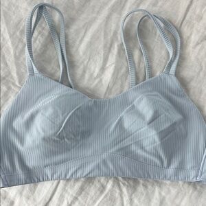 Lululemon light blue / gray sports bra.